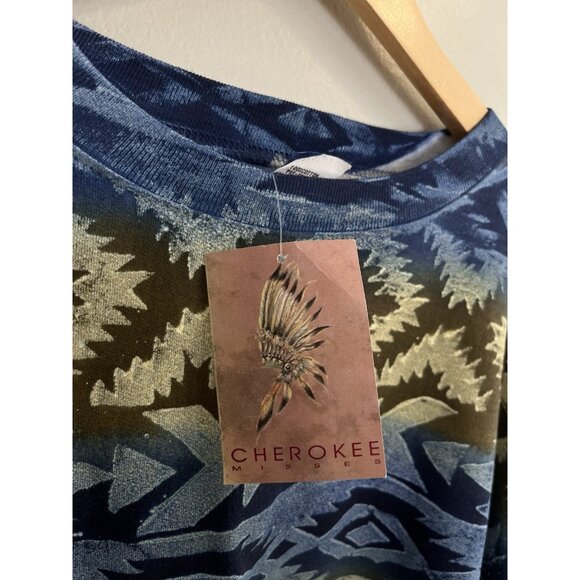 Vintage 80’s/90’s‎ Cherokee Sweatshirt Sz Lg NOS Aztec Tribal Print Pullover - Picture 2 of 9